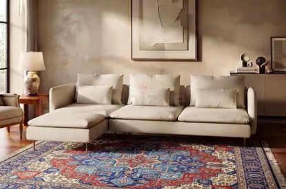 Saudram Sofa Designed for Everyday Comfort. Durable Steel Legs Provide Strength and a Modern Touch.