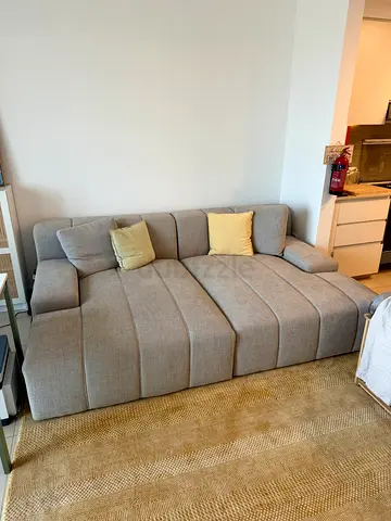 Modern light-grey 3-seater sofa bed — extreme good condition - only one year old - non smoking house