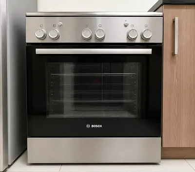 Bosch freestanding gas stove with oven - 60cm, stainless steel, good condition