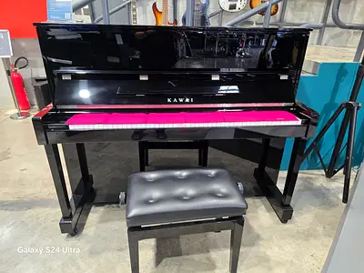 Kawai Upright Piano in Gloss Black with Bench - Brand New