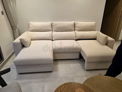 Ikea Eskilstuna L shape sofa Bed Beige Excellent condition