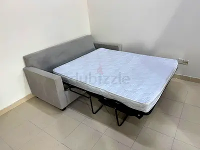 West Elm two seater sofa bed with mattress