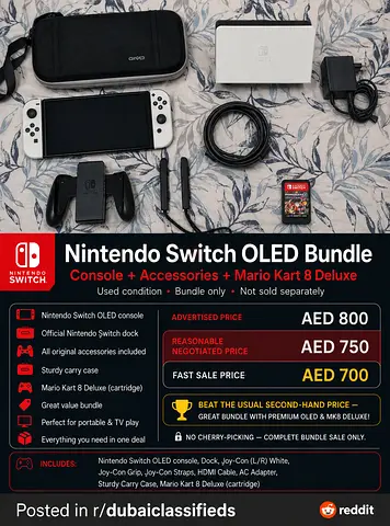 Nintendo switch oled bundle with case and game (urgent sale) (open for slight negotiation)