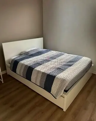 IKEA White MALM Double Storage Bed with IKEA Mattress 140 x 200 cm