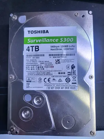 Toshiba Surveillance S300 4TB HDD - 3.5" SATA