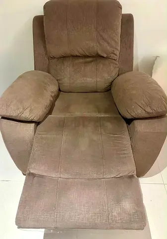 Brown Single Recliner Armchair - Comfortable Used Condition