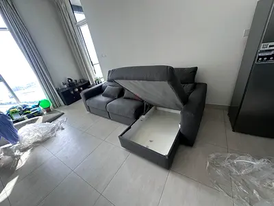 Selling in excellent Condition Ikea eskelstuna Sofa bed with storage