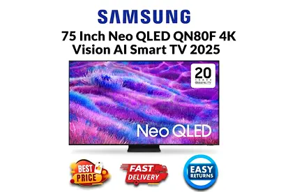 Samsung 75 Inch AI Smart TV - 2025 Model- Original Box, Accessories - FREE DELIVERY, 1 YEAR WARRANTY