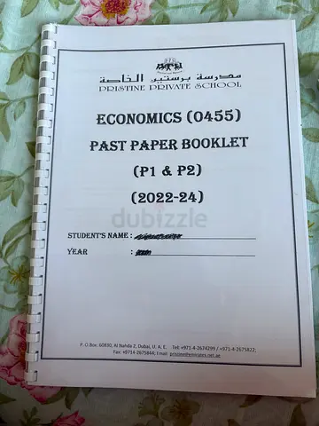 Economics (0455) Past Paper Booklet (P1 & P2) 2022-24