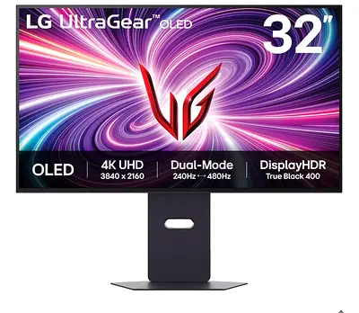 LG UltraGear 32" OLED 4K Gaming Monitor - 240Hz/480Hz Dual Mode