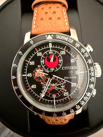 Citizen Eco-Drive Chronograph Men's Watch with Brown Leather Strap