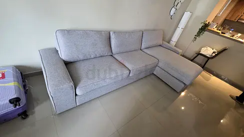 Light grey Ikea kivik sofa