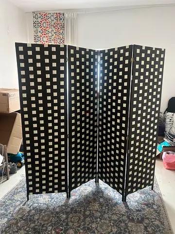 4-Panel Folding Room Divider Screen