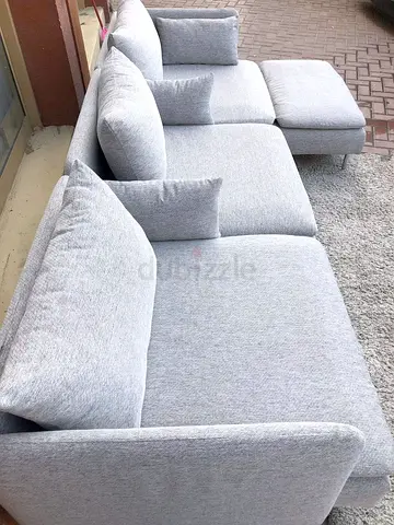 Like new Condition Ikea Sodhremn L Shape Sofa light gray
