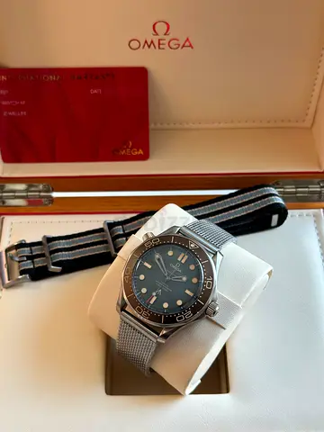 This is an Omega Seamaster Diver 300M 007 Edition, featuring a lightweight t