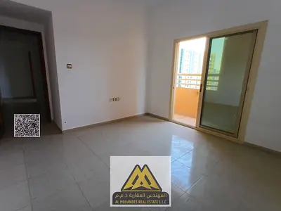 Spacious 1BR in Al Hamidiya 1, balcony, central AC, family building, AED 29,997, 6 cheques.