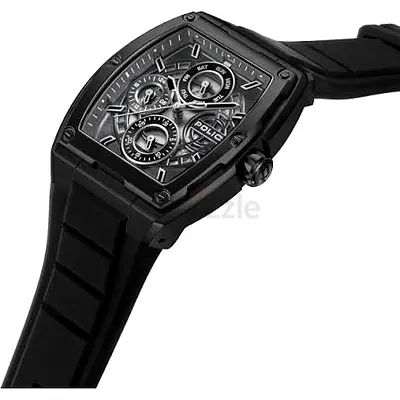 Police Black Men’s Sport Watch with Rubber Strap (Used)
