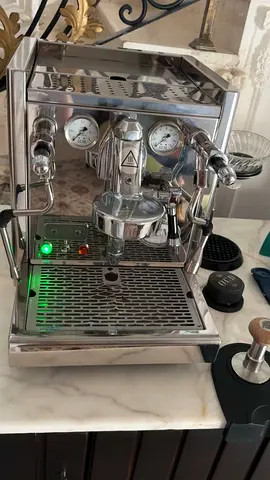 Stainless Steel Espresso Machine with Dual Gauges and Steam Wand - Used