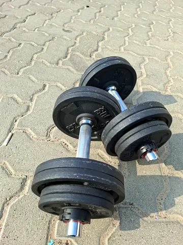 28kg Adjustable Pair of Dumbbells with Cast Iron Plates (Set)