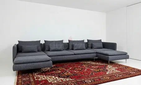Stylish Sofa for Modern Homes
    Double L corner design, premium fabric quality, elegant steel legs