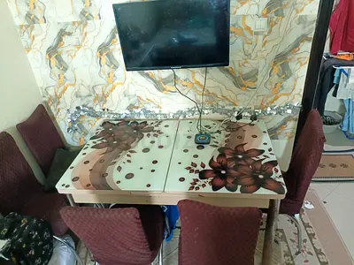 Modern Dining Table with 4 Chairs