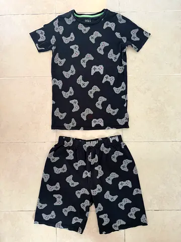 M and S Gaming Print Pyjamas - Age 12-13