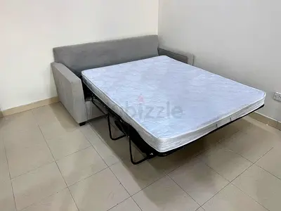 West elm two seater sofa bed with mattress