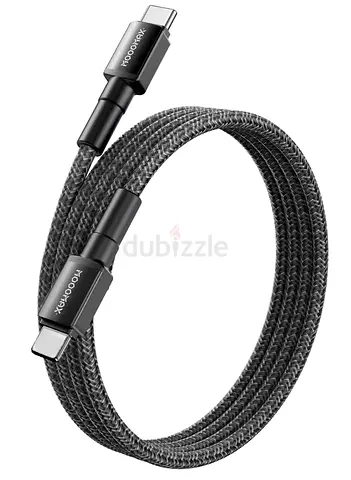 60W type c cable fast charger, 1 meter long. Type-C charging cable is made of cut-resistant, durable