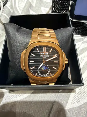 Patek Philippe Nautilus Rose Gold Annual Calendar Watch COPYMASTER