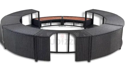 Spa surround  black  poly cane