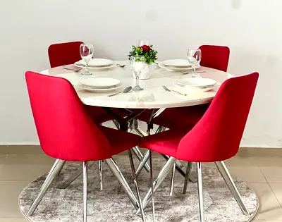 Round Dining Table with 4 Chairs for Sale