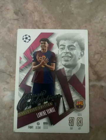 Lamine Yamal UEFA Champions collectible card — Classic Celebrations Exclusive