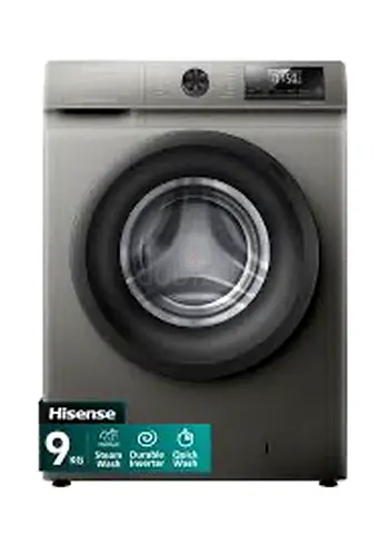 This Hisense 8kg Front Load Washing Machine features an energy-efficient inverter motor