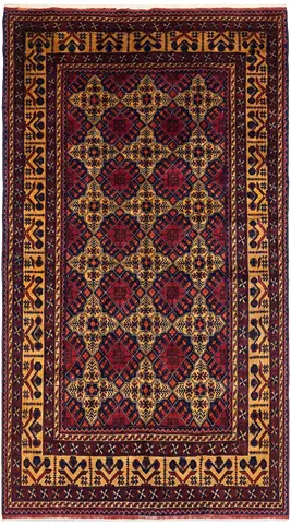 Traditional Middle Eastern Patterned Area Rug Belgic / vintage handmade carpet