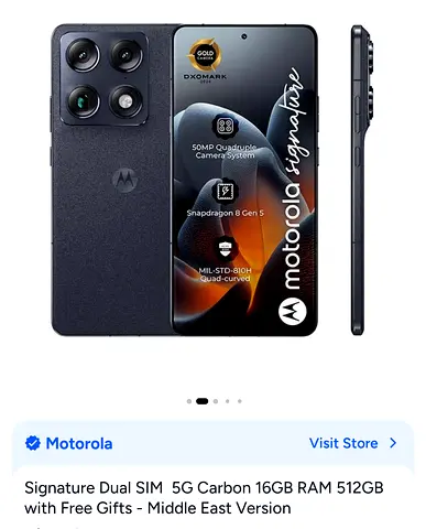 Motorola Signature 5G 512GB Carbon Black 16GB RAM
