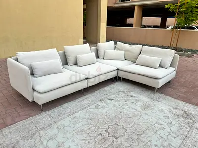 Excellent condition IKEA Sodhremn L Shape Sofa Beige