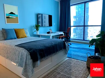 High-Floor Furnished Studio | JLT Tower | Lake Views