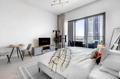 Modern Furnished Studio | High Floor | Prime Business Bay Location