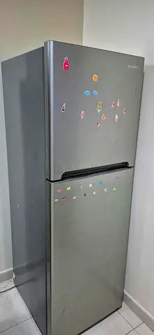 Daewoo Stainless Top-Freezer Refrigerator - Good Condition