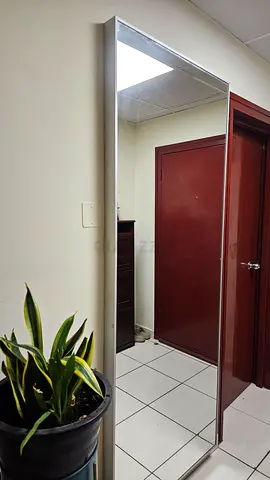 Large Full-Length Wall Mirror - Silver Frame