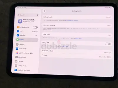 iPad m4 11 inches 99% Battery health