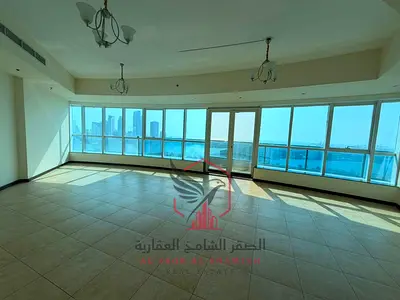 افخم شقة 3 غرف وصالة اطلالة بحرية غرفة خادمة بلكونة تكييف علي المالك جيم ومسبح وباركن وشهر مجاناً تسهيلات في السداد موقع مميز سهل المخرج علي دبي