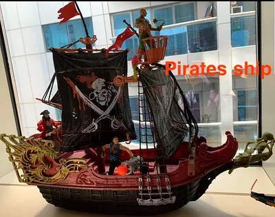 Large Pirate Ship Playset with Figures and Accessories