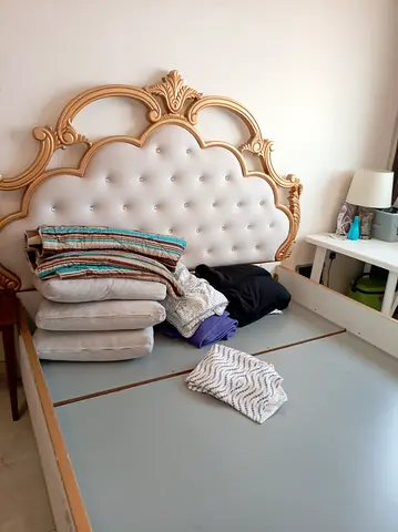 King size bedframe with mattress, 1-2 years usage