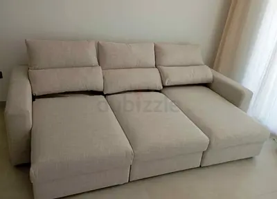 Brand new condition ikea esklstuna lshape sofa bed with storage beige color