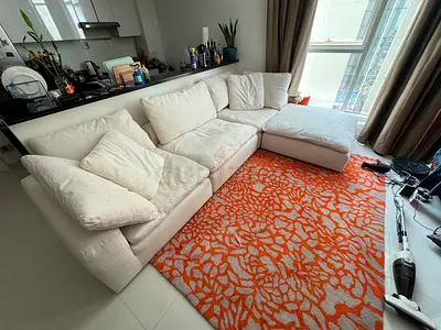 Top Quality Marina Home feather 🪶 filled modular sofa with footstool