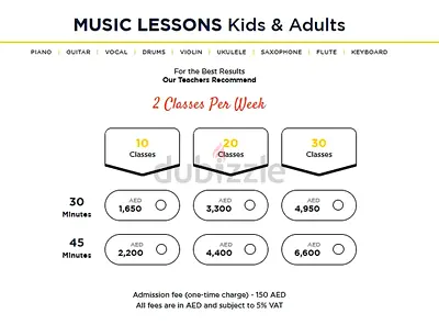 Music Lesson Available up to 20% Discount