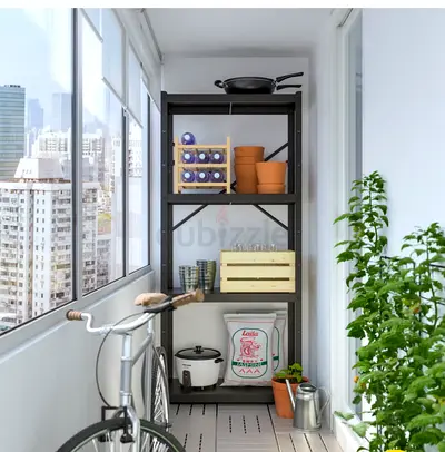 Metal Storage Shelf Unit - 4-Tier Garage/Balcony Organizer