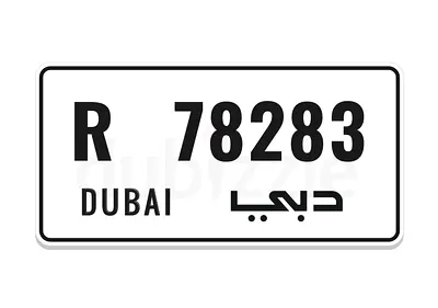Dubai Number Plate R 78283