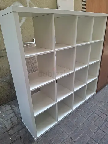 White 4x4 Cube Storage Shelf Unit - Good Condition